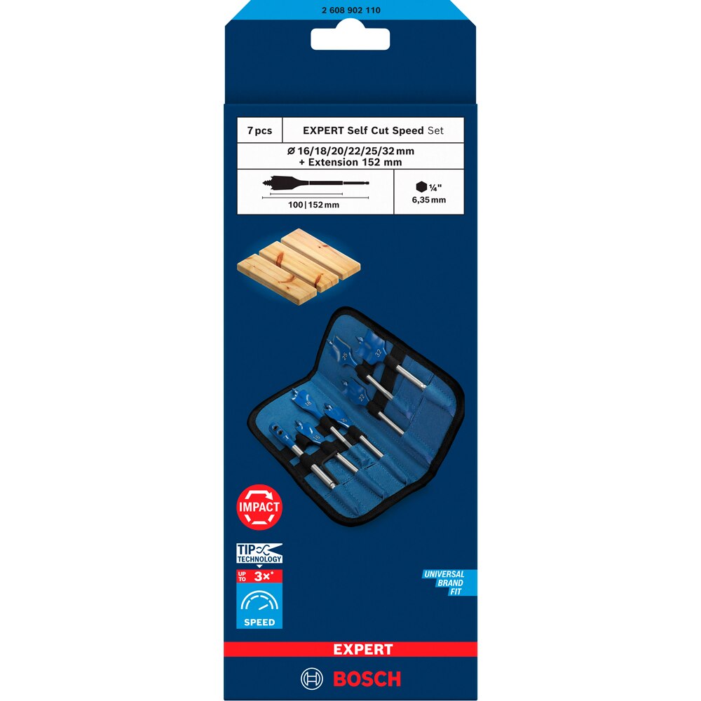 Burghiu lemn BOSCH PRO, EXPERT, 16-32mm, 7buc