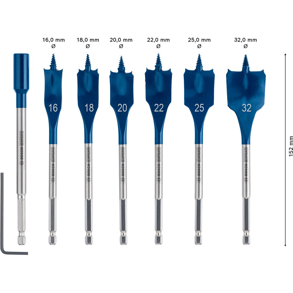 Burghiu lemn BOSCH PRO, EXPERT, 16-32mm, 7buc