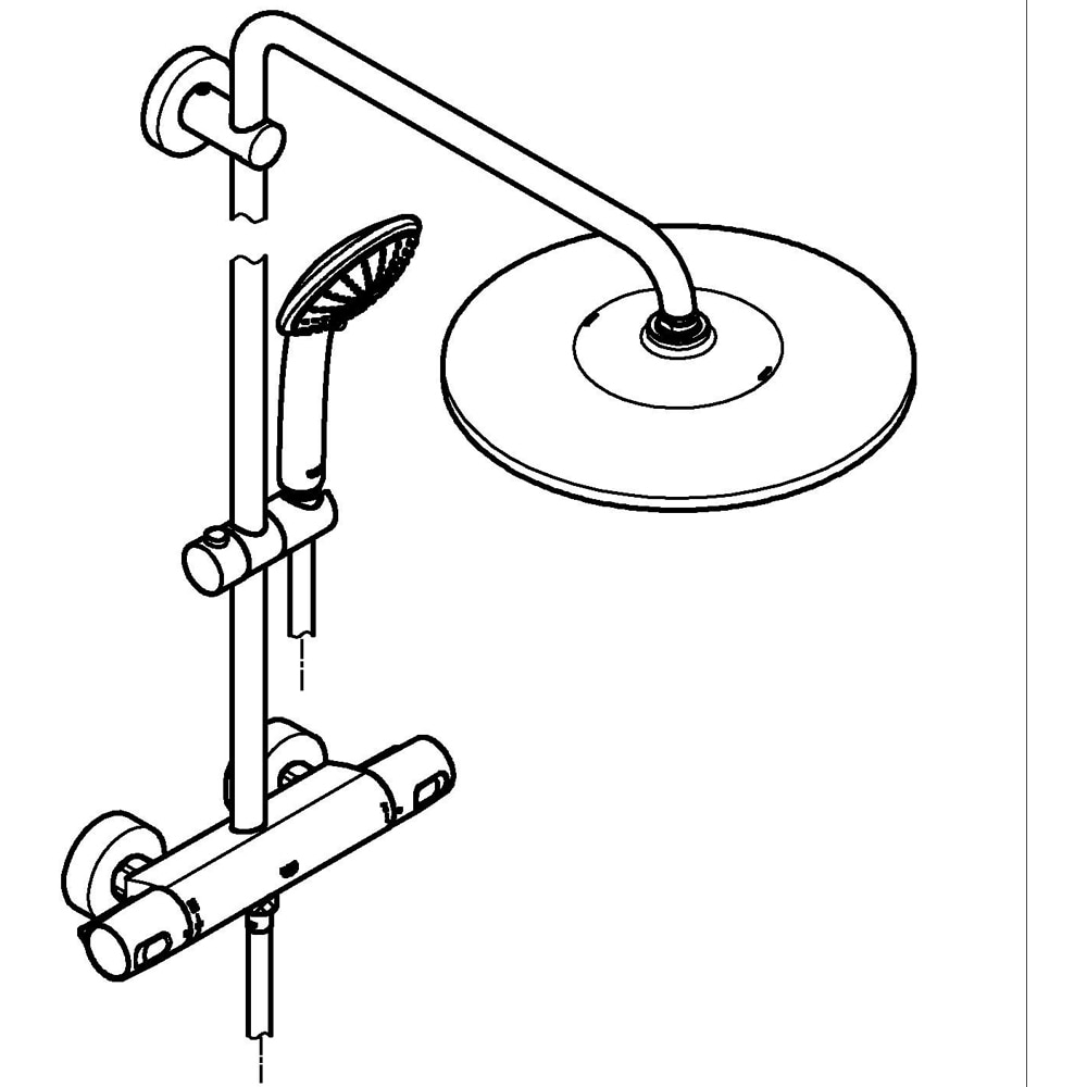 Sistem dus GROHE Euphoria 310 26384002, termostat, 1 functie, crom