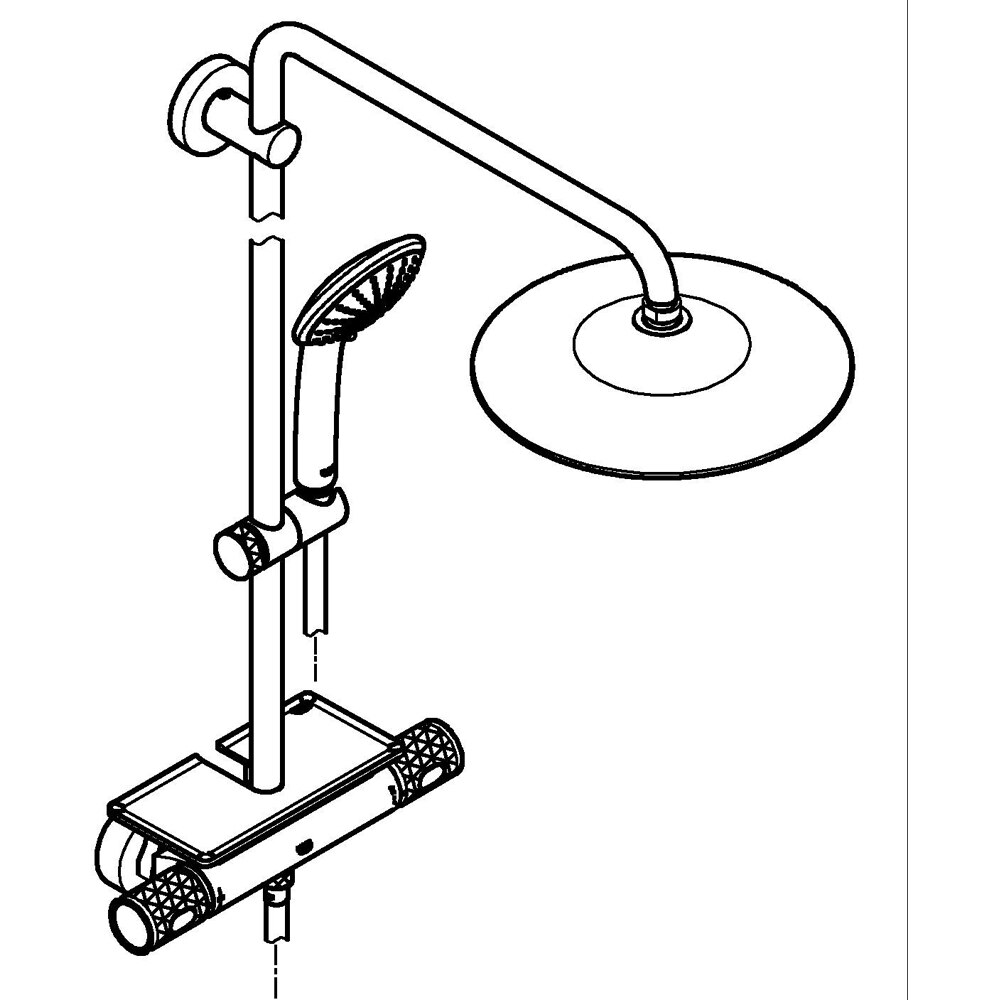 Sistem dus GROHE Vitalio Joy 26403002, termostat, 3 functii, crom