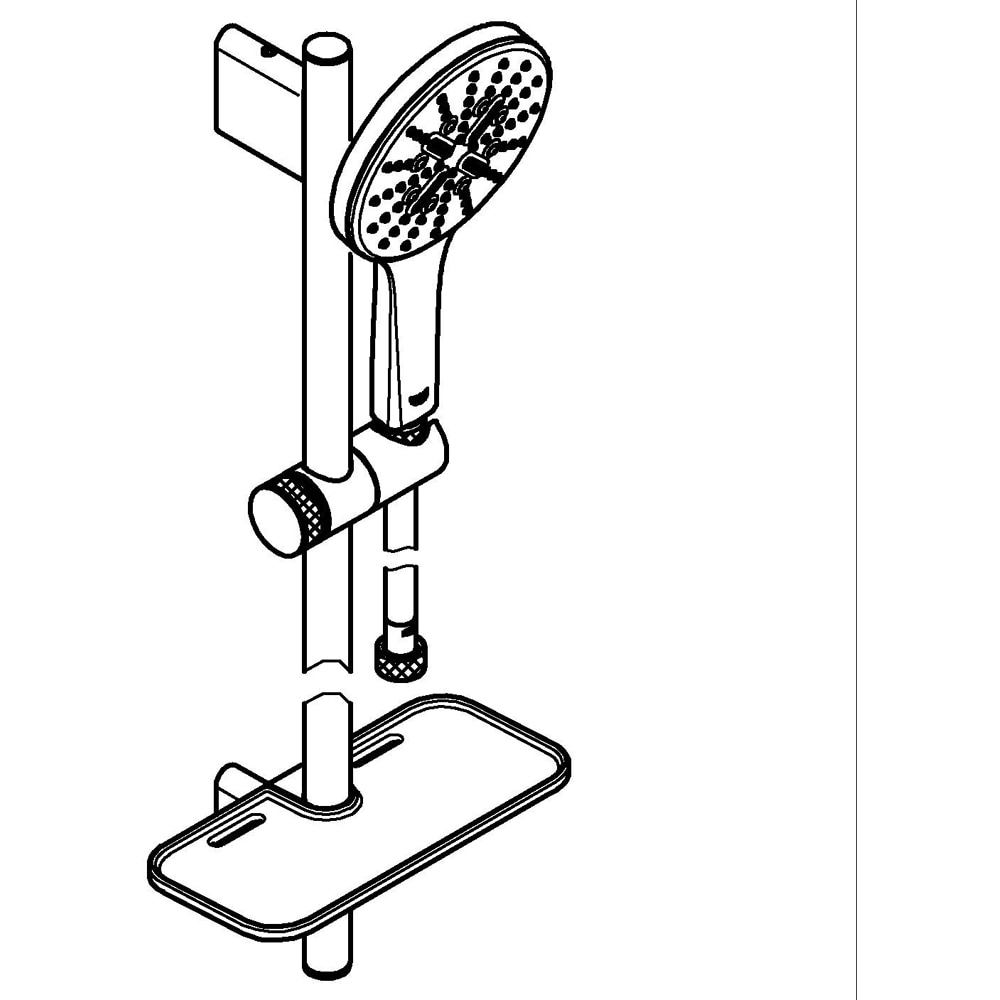 Coloana dus GROHE Rainshower SmartActive 130 26578LS0, 3 functii, etajera, crom