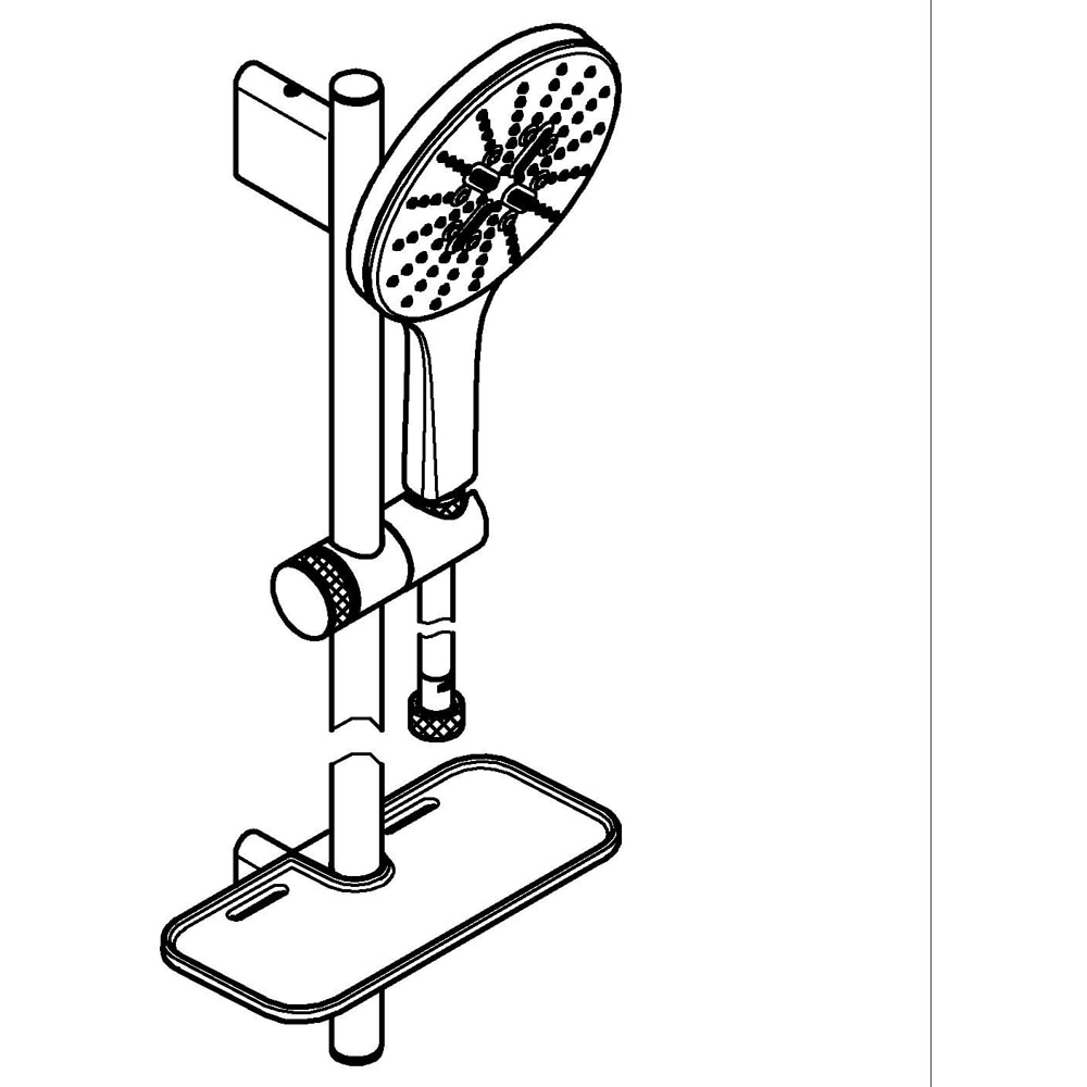 Coloana dus GROHE Rainshower SmartActive 150 26594LS0, 3 functii, etajera, crom