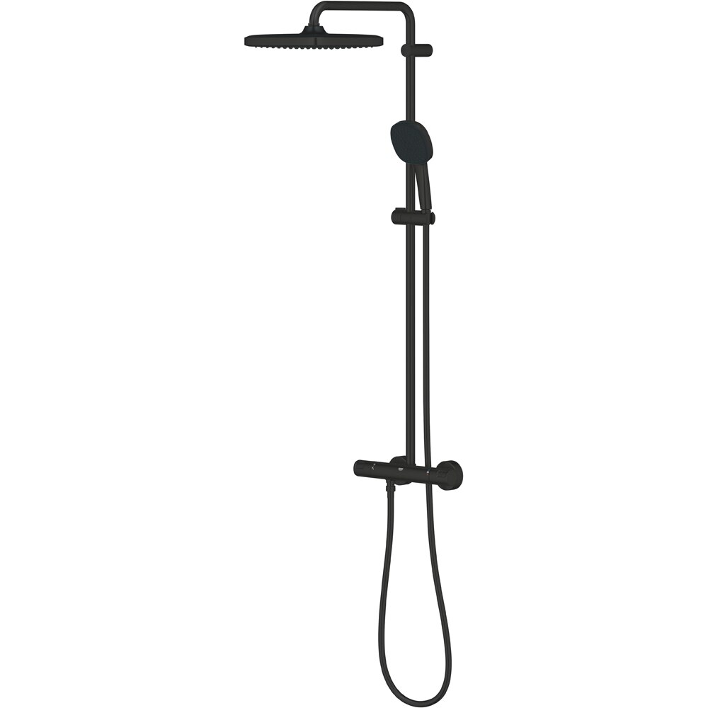 Sistem dus GROHE Vitalio Comfort 250 266962431, termostat, 2 functii, negru