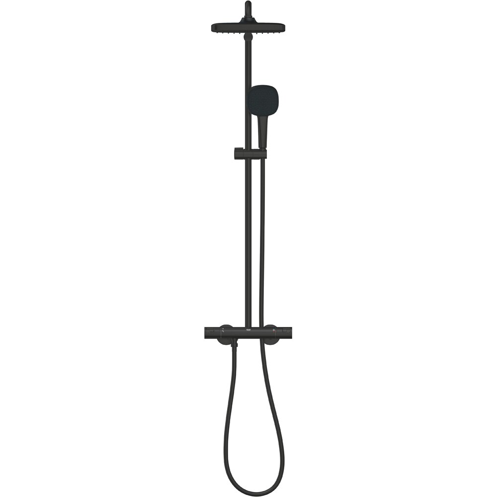 Sistem dus GROHE Vitalio Comfort 250 266962431, termostat, 2 functii, negru