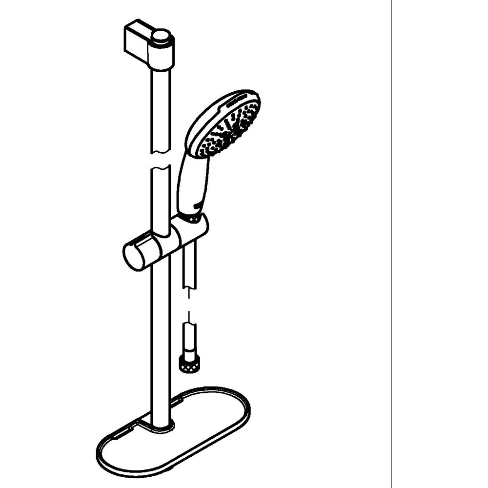 Coloana dus GROHE Tempesta 110 26917003, 3 functii, etajera, crom