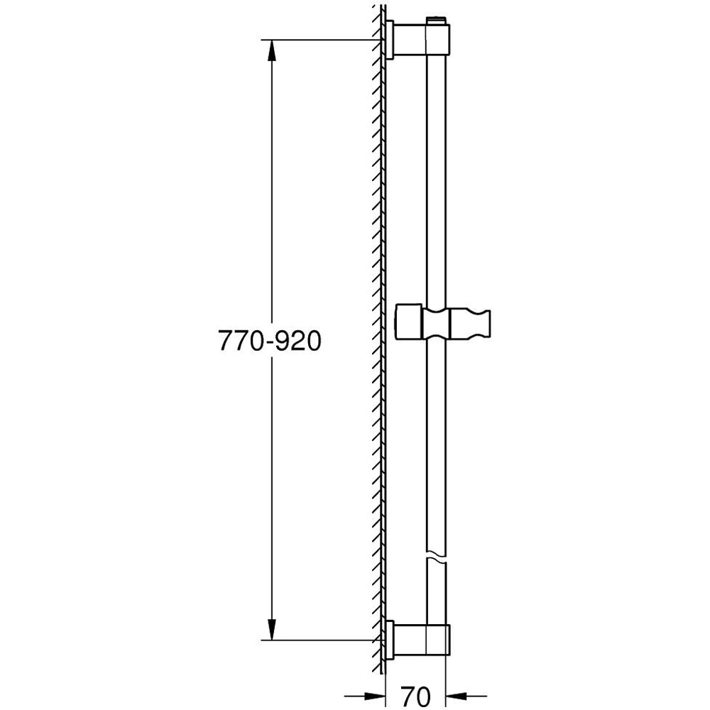 Bara pentru set de dus GROHE Vitalio Universal 26961001, 90 cm, crom