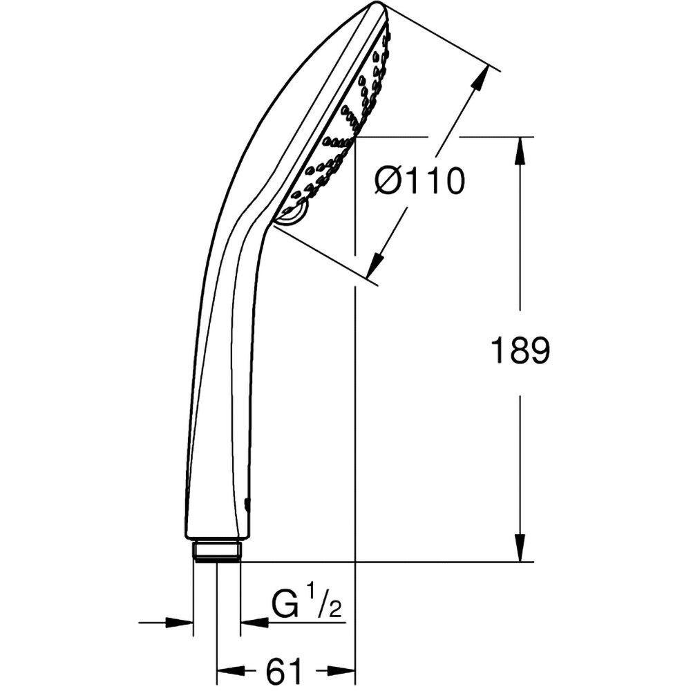 Para dus GROHE Euphoria 27238000, 110 mm, 2 functii, crom