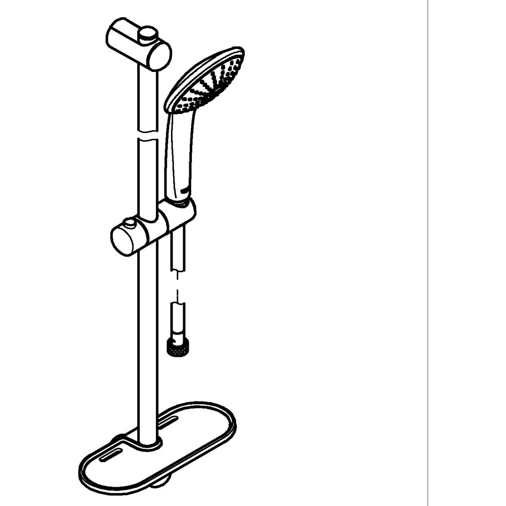 Coloana dus GROHE Euphoria 110 Mono 2726600E, 1 functie, etajera, crom