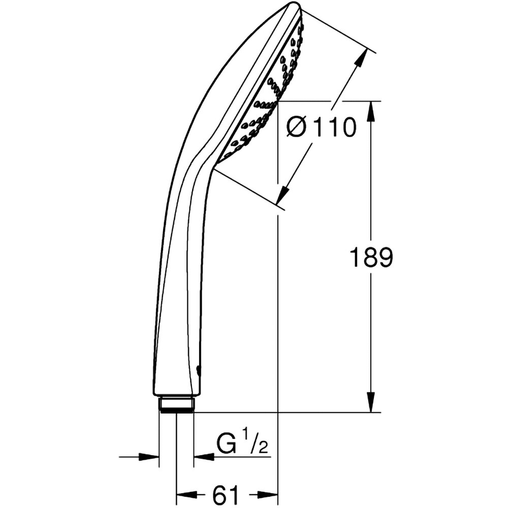 Para dus GROHE Vitalio Joy 110 27315000, 110 mm, 1 functie, crom