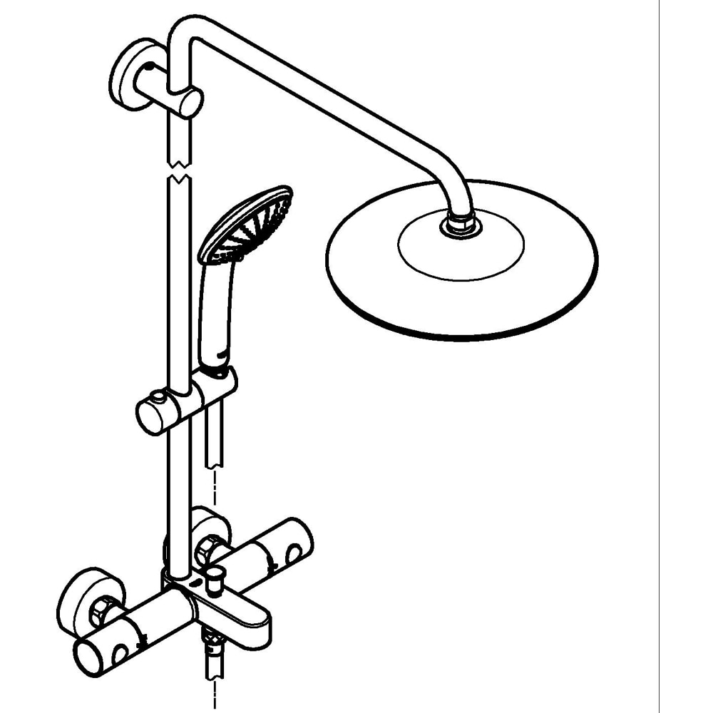 Sistem dus GROHE Euphoria 260 27475002, termostat, 3 functii, crom