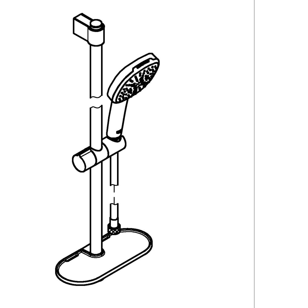 Coloana dus GROHE Tempesta Cube 110 27576003, 3 functii, etajera, crom
