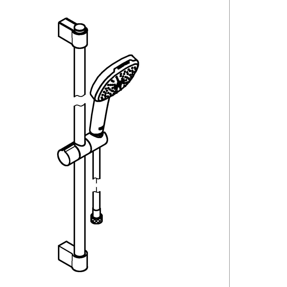 Coloana dus GROHE Tempesta Cube 110 27578003, 2 functii, etajera, crom
