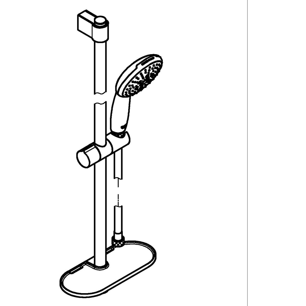 Coloana dus GROHE Tempesta 110 27600003, 3 functii, etajera, crom