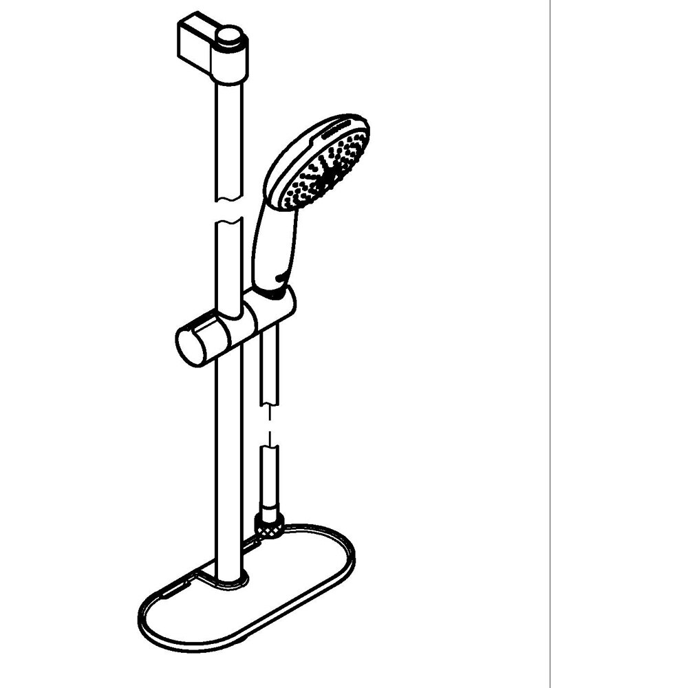 Coloana dus GROHE Tempesta 110 27926003, 2 functii, etajera, crom