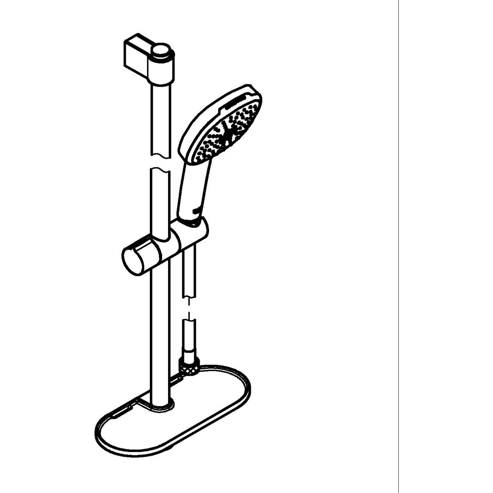 Coloana dus GROHE Tempesta Cube 110 27928003, 2 functii, etajera, crom