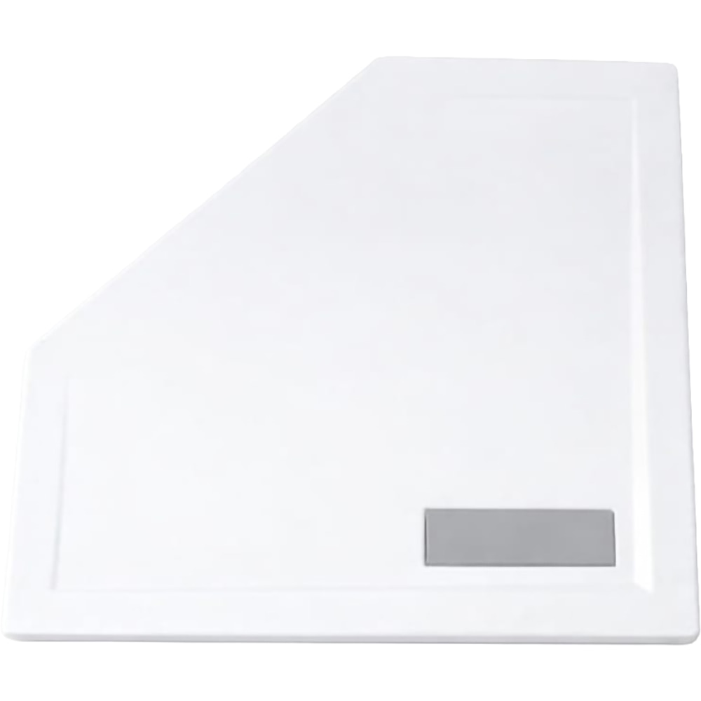Cadita dus BELFORM Celesta Slim 27CD9091, pentagonala, acril, 90 x 90 x 4 cm, alb