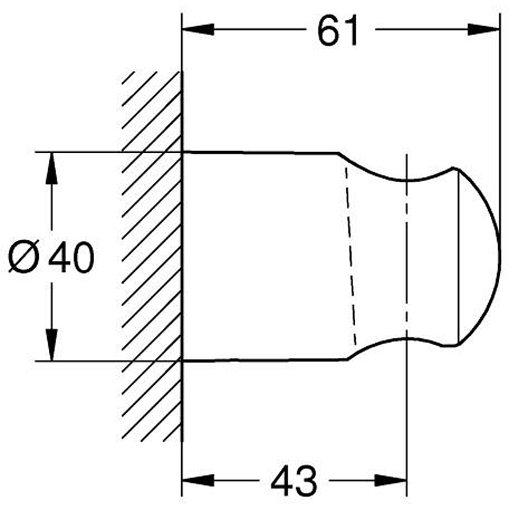 Suport para dus GROHE Tempesta 28605001, crom