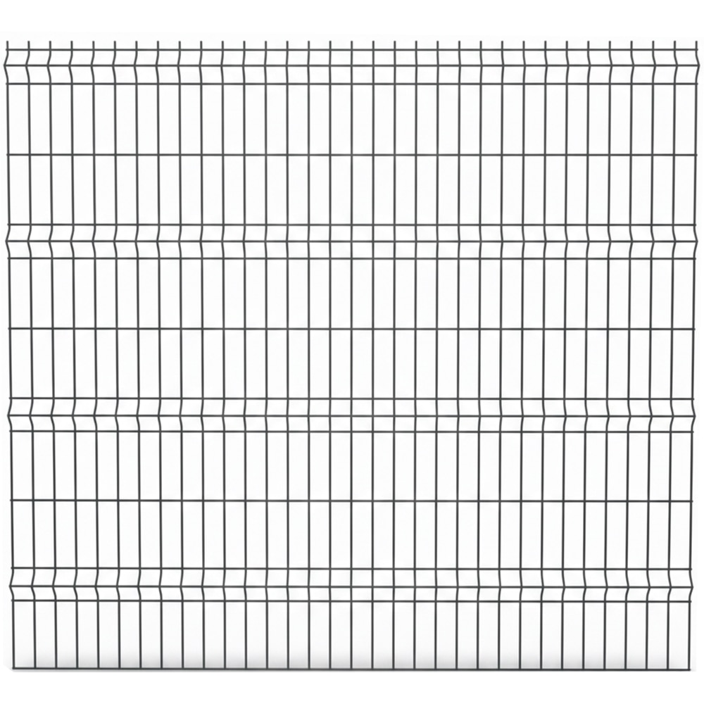 Panou gard bordurat vopsit DIAL, 201 x 203 x 3.7 cm, otel, gri