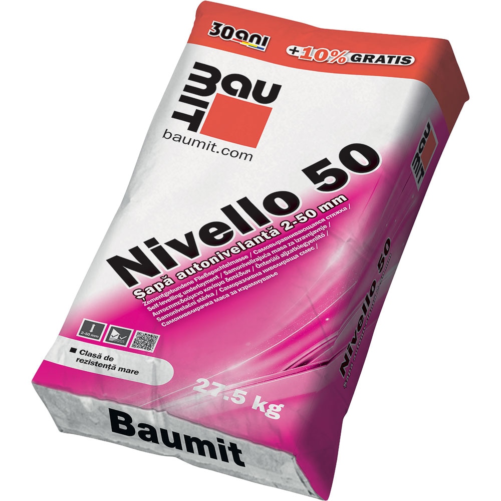 Sapa autonivelanta BAUMIT Nivello 50, 27.5 Kg