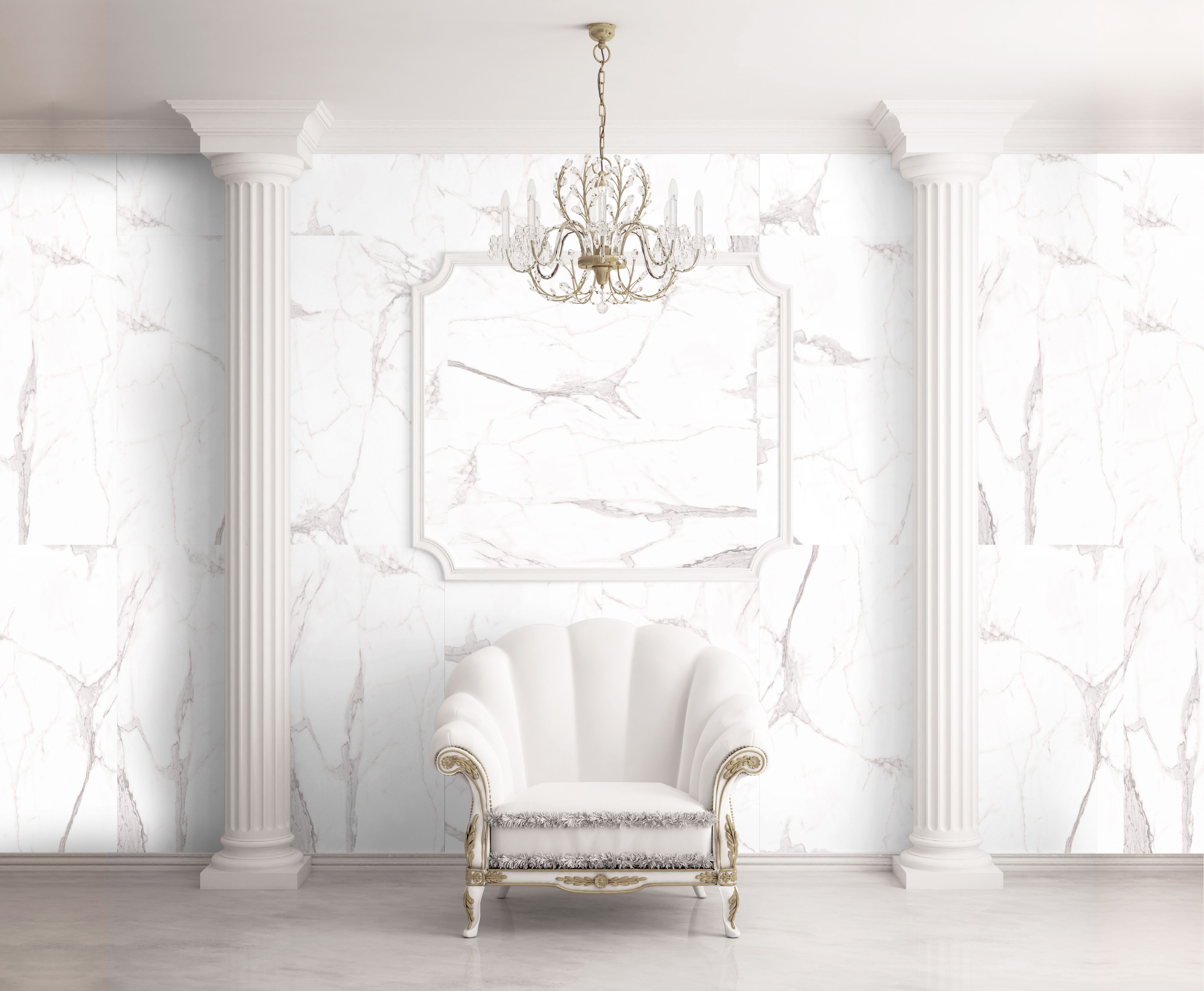 Gresie interior Art Ceramic, alb si gri, 120 x 60 cm, 1.44 mp/cutie