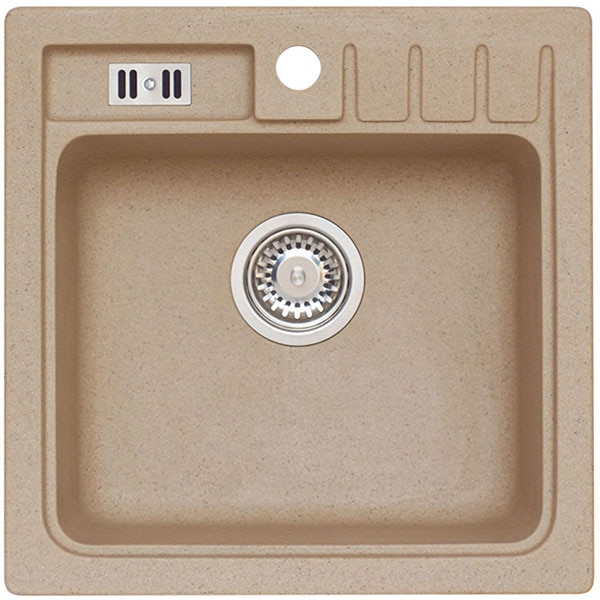 Pachet chiuveta ALVEUS Niagara 20, 1 cuva, compozit granit + baterie Kati, bej