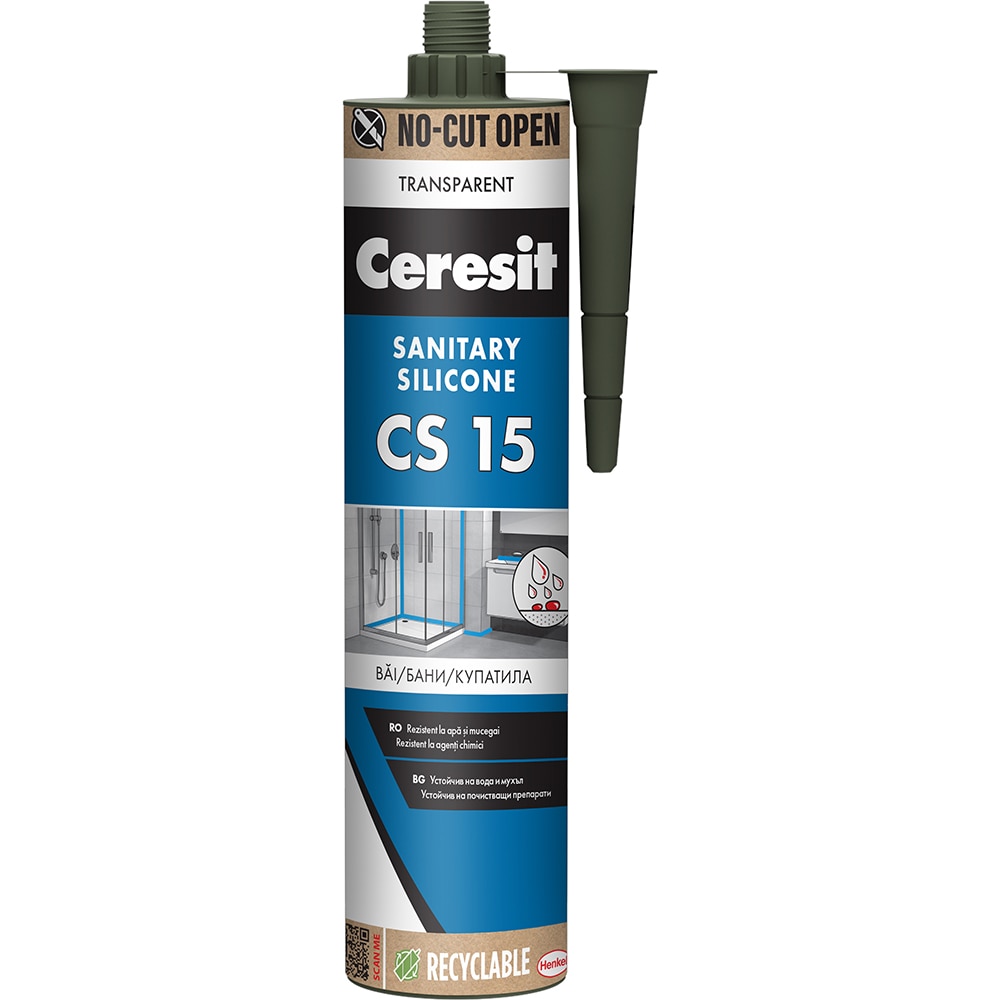 Silicon Sanitar CERESIT CS15, 280 ml, transparent