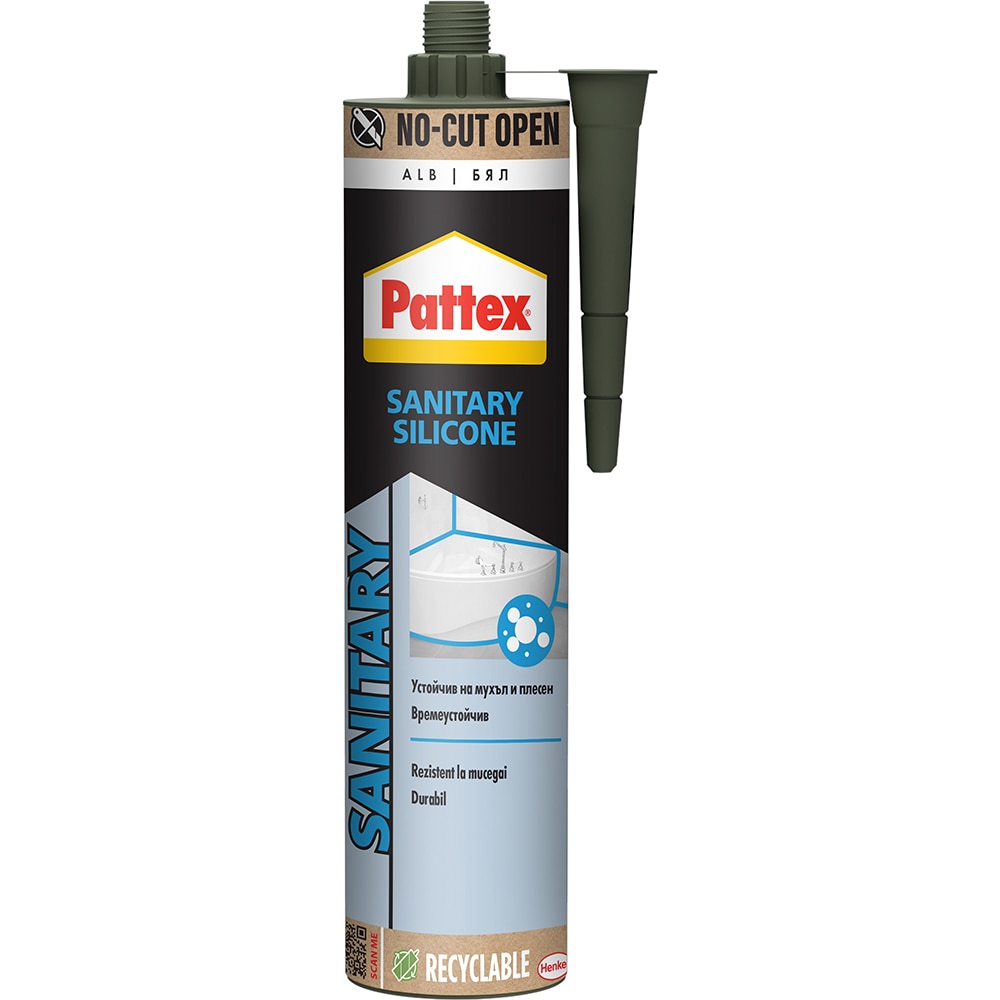 Silicon Sanitar PATTEX, 280 ml, alb