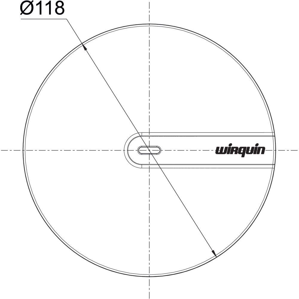 Capac pentru sifon WIRQUIN Slim+ 30724976, metal, D 118mm, auriu