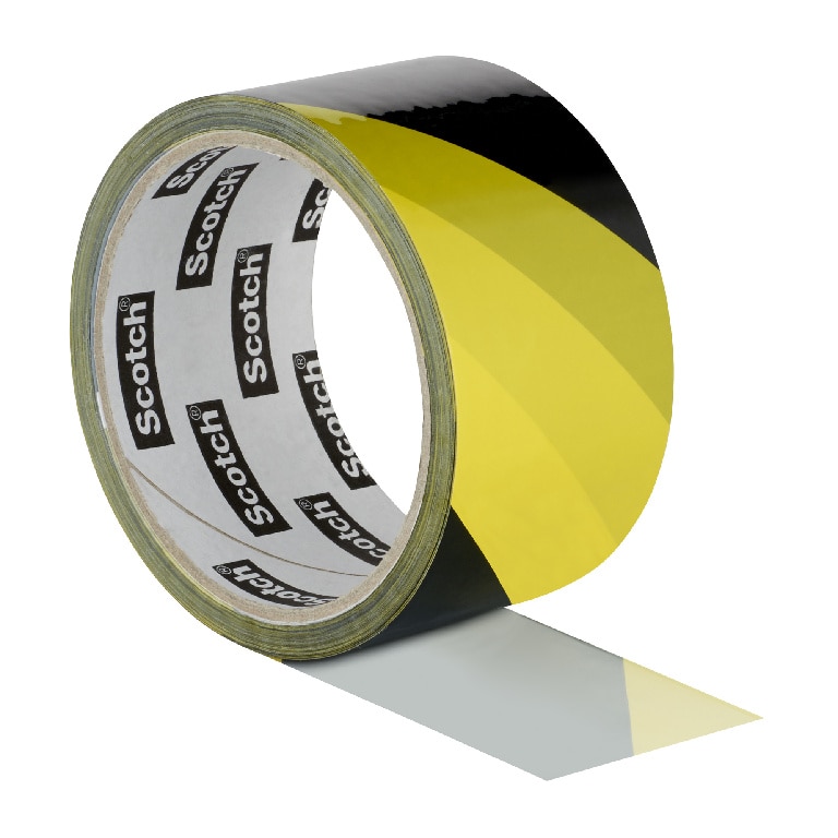 Banda marcare 5 cm x 33 m Galben/Negru • Scotch