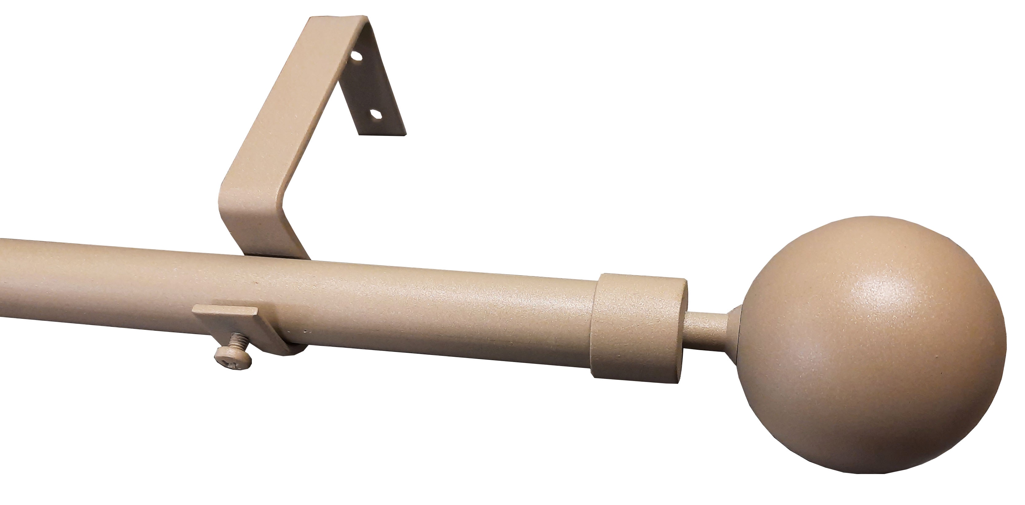 Set galerie simpla cu bila, cuart, aluminiu, 200 cm x 16 mm Ridorail