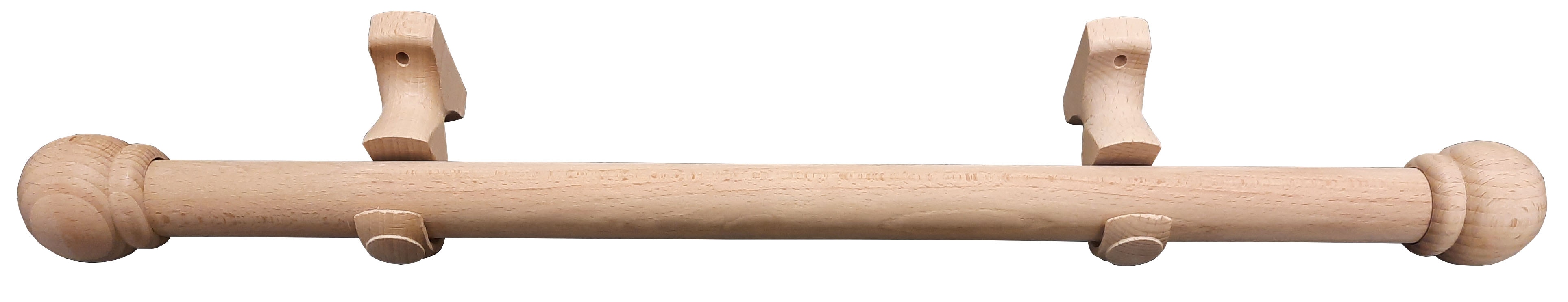 Set galerie simpla, brut, lemn, 250 cm x 28 mm  Ridorail