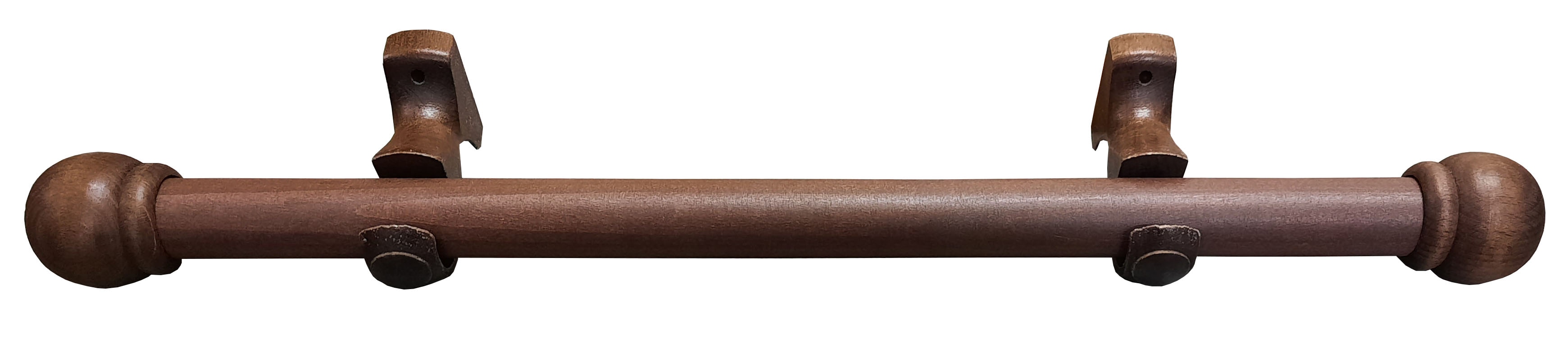 Set galerie simpla, maro, lemn, 250 cm x 28 mm Ridorail