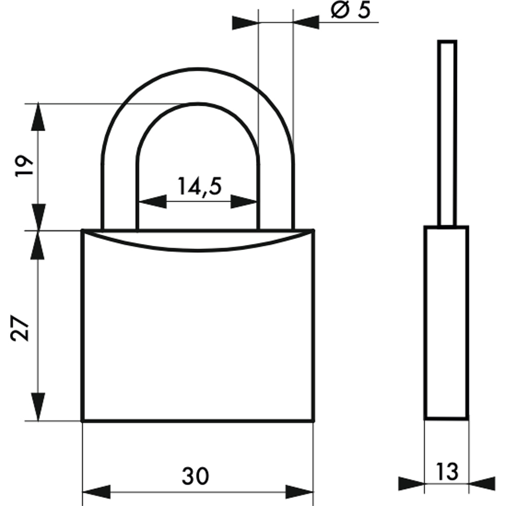 Lacat THIRARD Serie Onyx, 30mm, 500g, argintiu