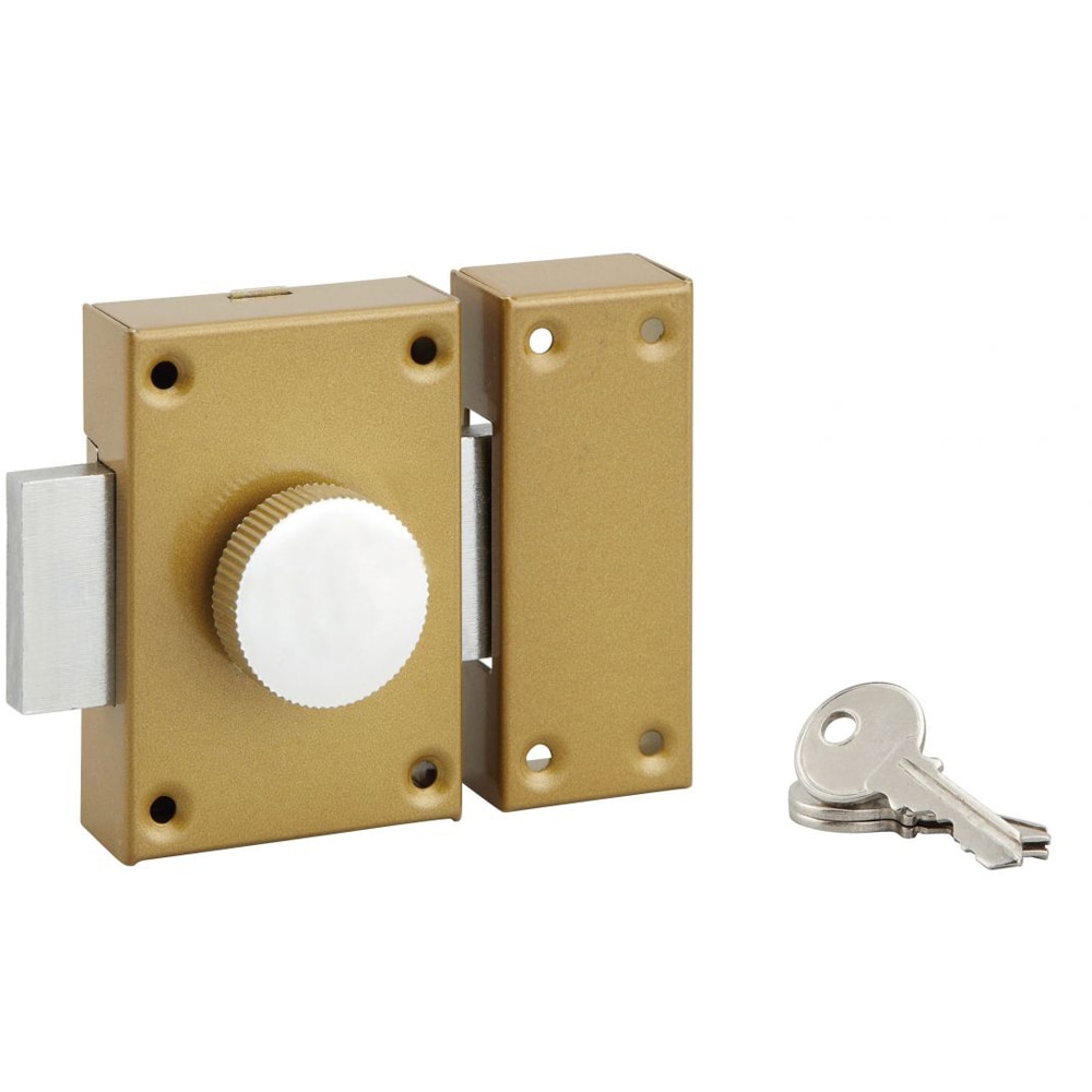 Yala aplicata cu buton, chei si cilindru THIRARD,  23 x 40 mm, 3 chei