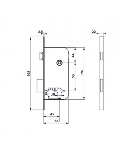 Broasca incastrata, 58 x 45 mm