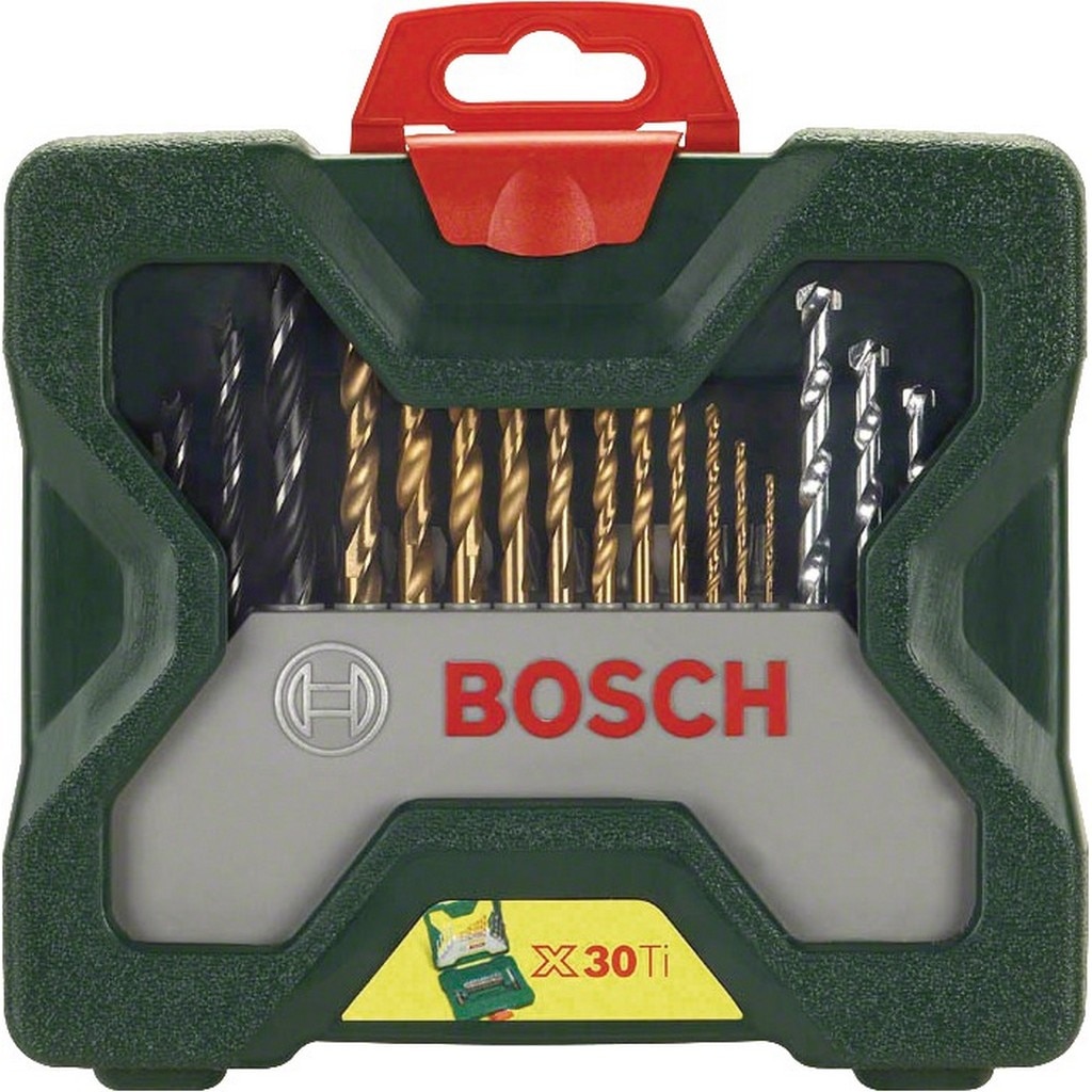 Set mixt 30 accesorii, burghie, capete de surubelnita, capete tubulare,  172 x 172 x 44  • Bosch