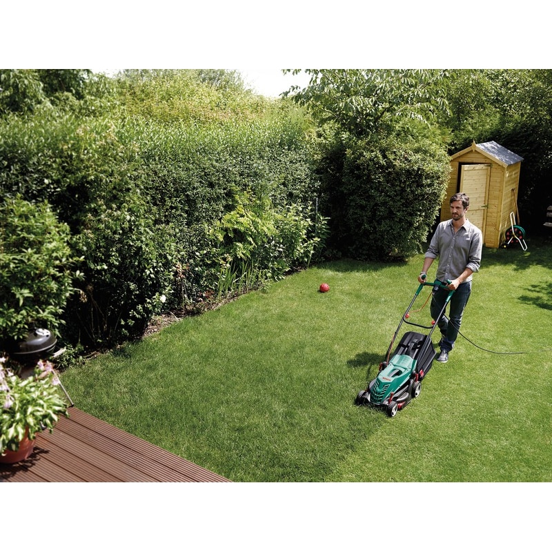 Masina de tuns gazon, motor electric, Bosch, 1400 W, latime taiere 37 cm, sac colector 40 L