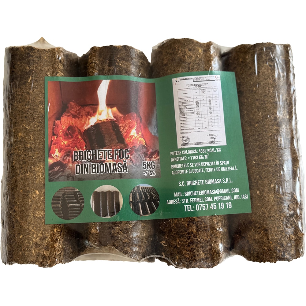Brichete de foc din biomasa, 5 kg