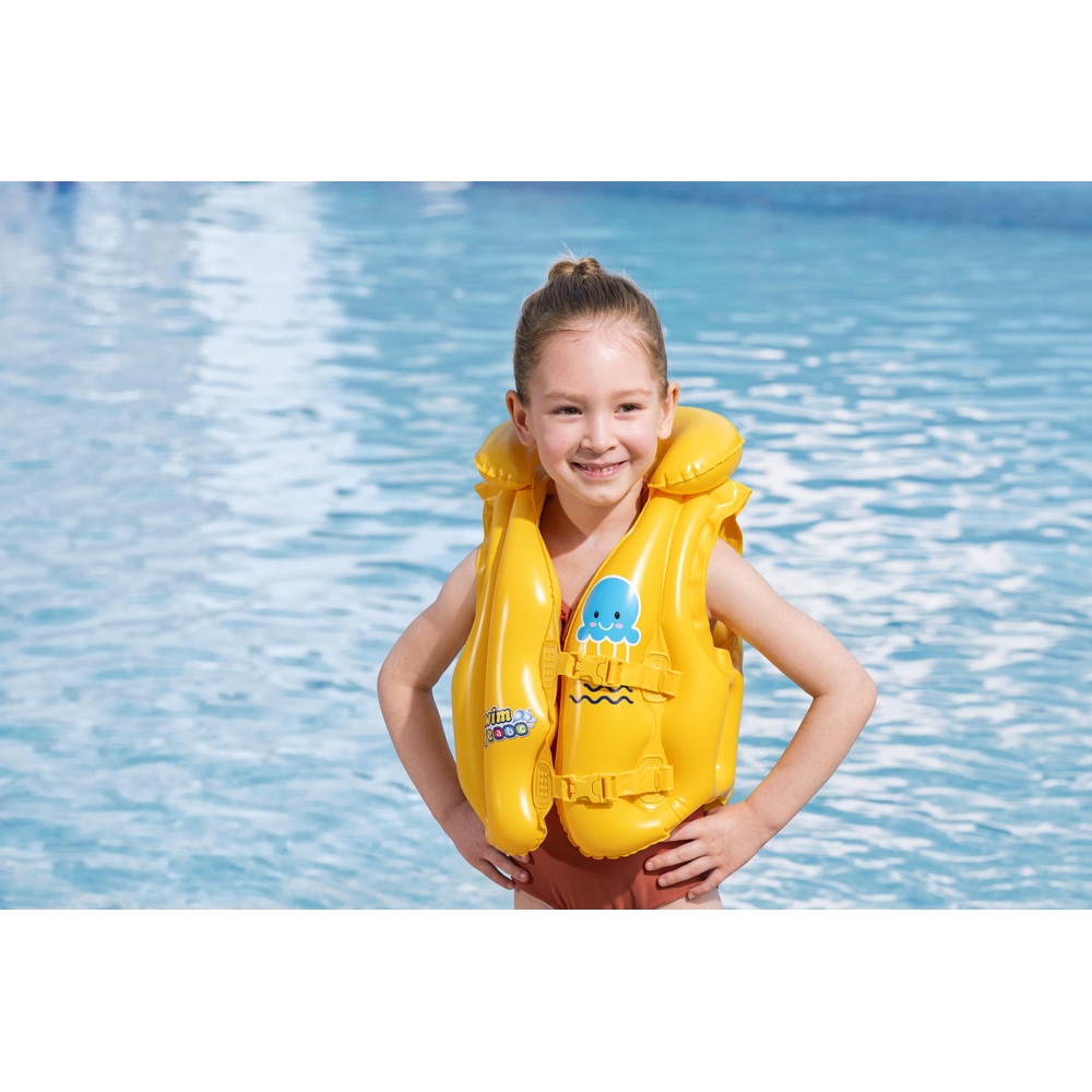 Vesta de inot gonflabila pentru copii BESTWAY, 51x46 cm, 3-6 ani, galben