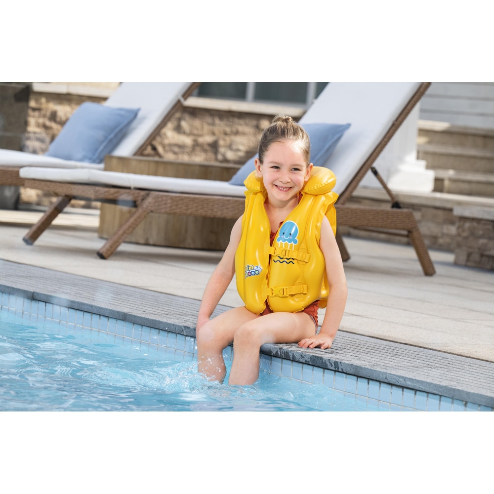 Vesta de inot gonflabila pentru copii BESTWAY, 51x46 cm, 3-6 ani, galben