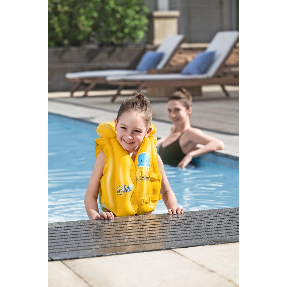 Vesta de inot gonflabila pentru copii BESTWAY, 51x46 cm, 3-6 ani, galben