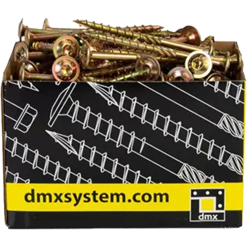 Surub lemn DOMAX, torx, otel, 6 x 120mm, 100 buc/cutie, galben