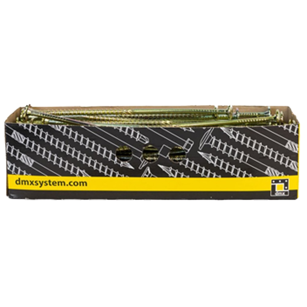 Surub lemn DOMAX, torx, otel, 10 x 240mm, 25 buc/cutie, galben