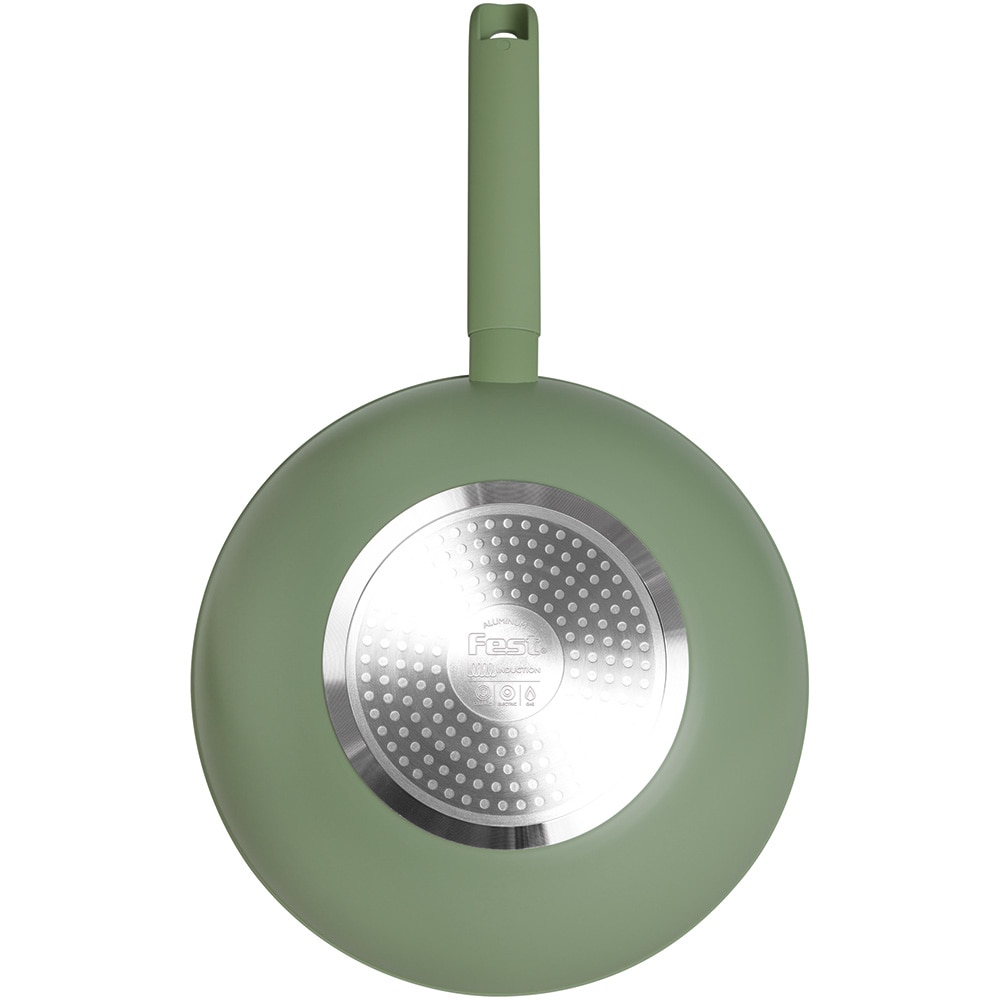 Tigaie wok FEST Balance, 28cm, ceramica, verde