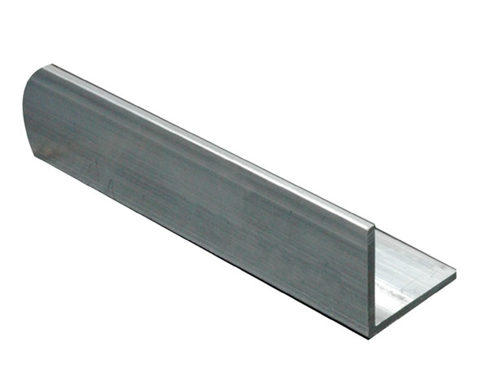 Cornier aluminiu, 10 mm x 10 mm x 1 mm, 1 m, brut