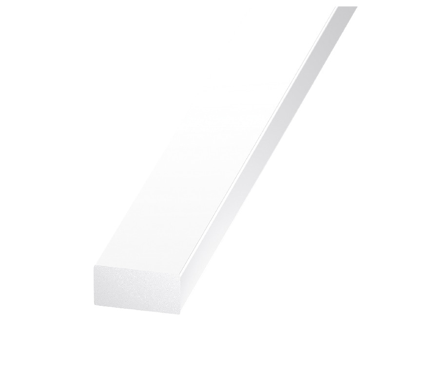 Bara plata, pvc alb, 4 mm x 10 mm, 1m