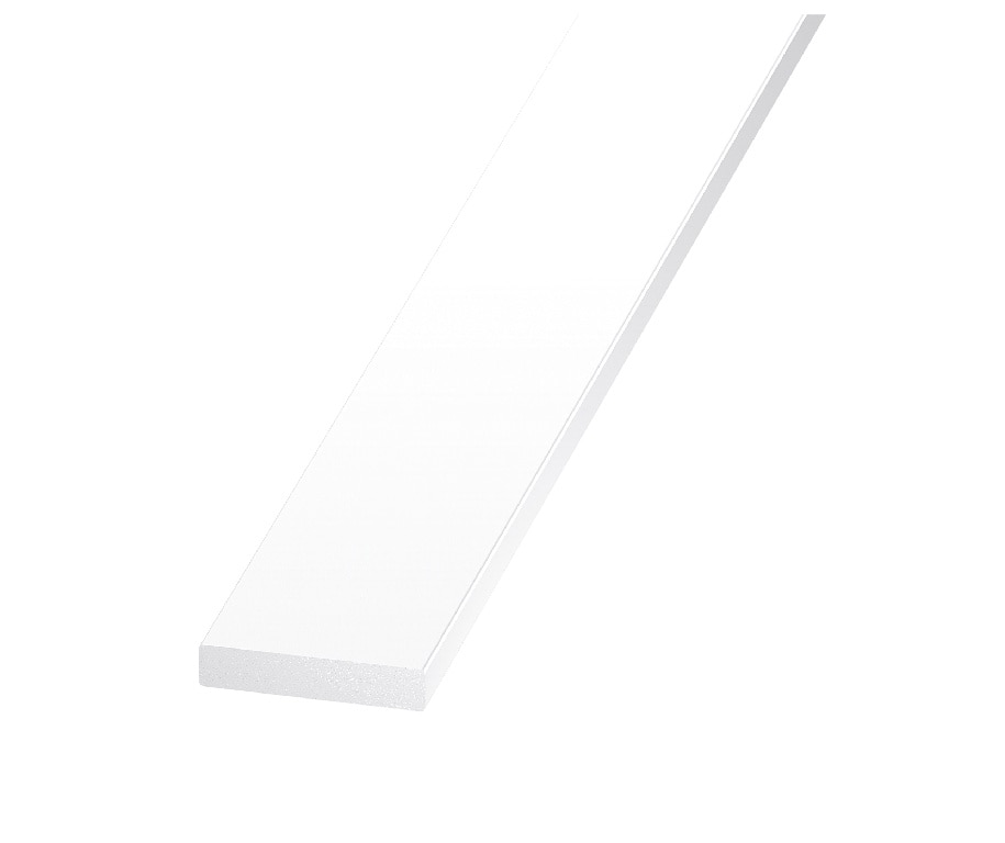 Bara plata, alba, PVC, 40 x 3 mm, 2 m