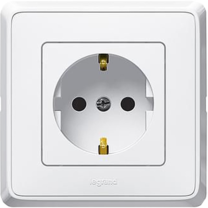 Priza simpla Legrand Cariva, 16A, IP20, alb