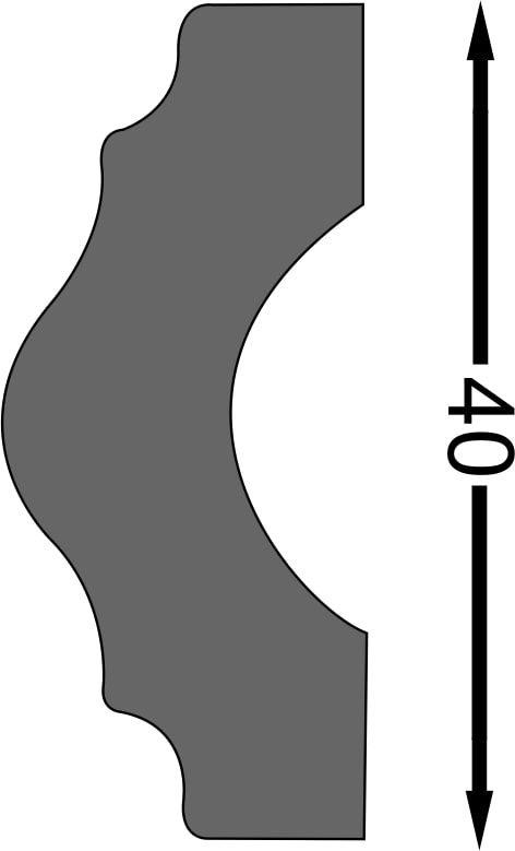 Bagheta Decorativa Perete I40 3,8X200Cm, 12Mm  Decosa