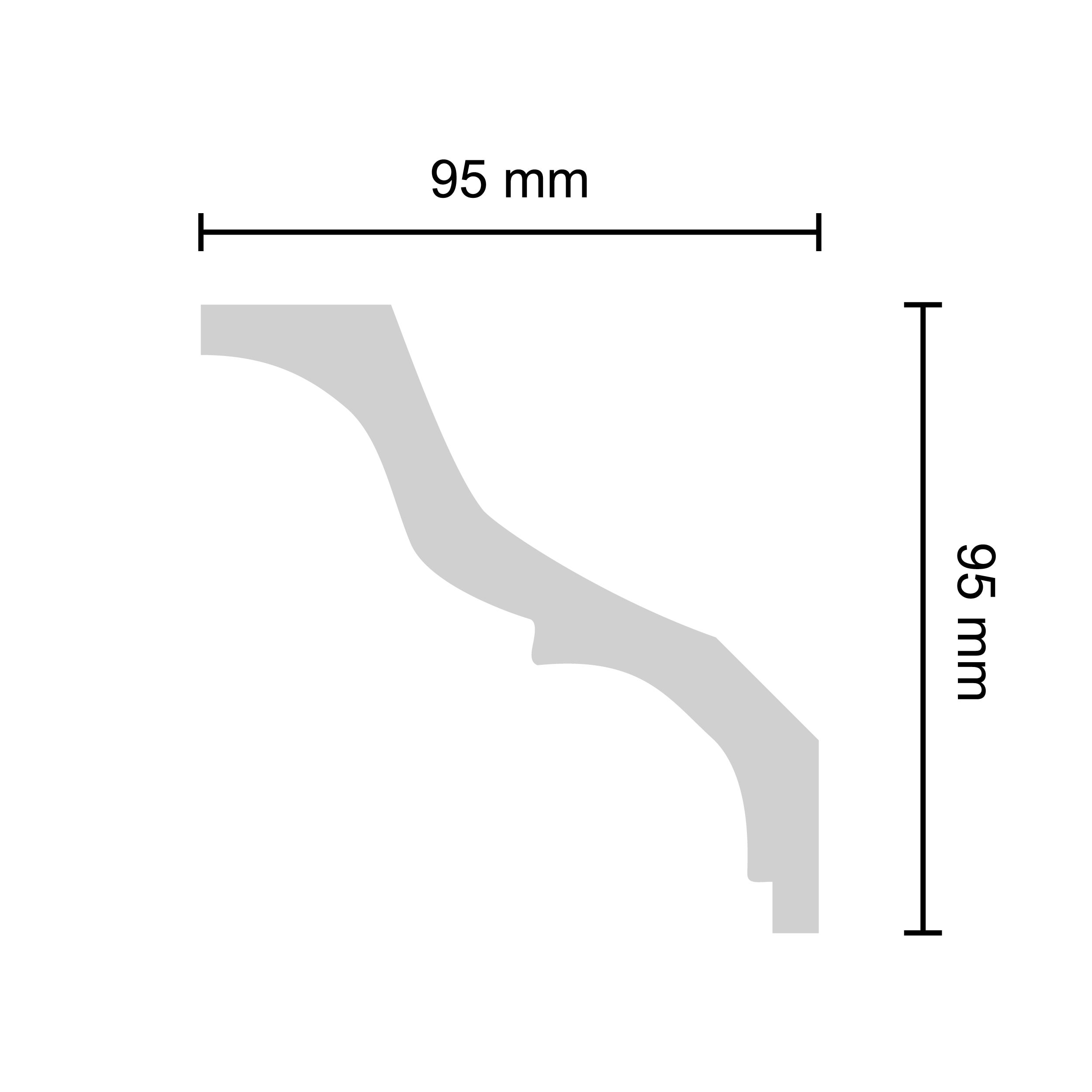Bagheta Decorativa Xps S110 9,5X200Cm, 12Mm  Decosa